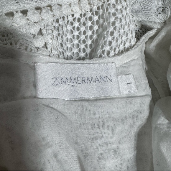 NWOT Zimmermann Anais Lace Mini Back Cut-out Dress in Ivory, Size 1 - Picture 10 of 11